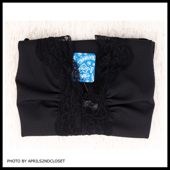 FREE PEOPLE BOHO LACE BODYSUIT KNIT TANK TOP A2C - Picture 6 of 16